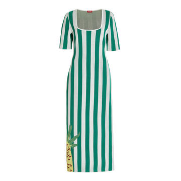 Bermuda Striped Compact-Knit Maxi Dress