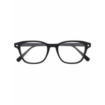 logo square frame glasses