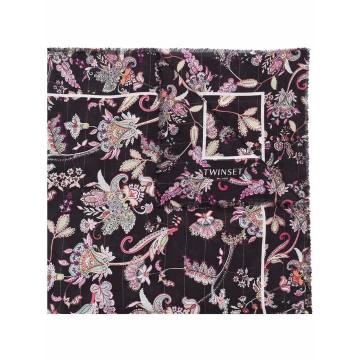 floral paisley-print scarf