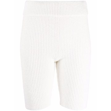 organic cotton-blend ribbed shorts