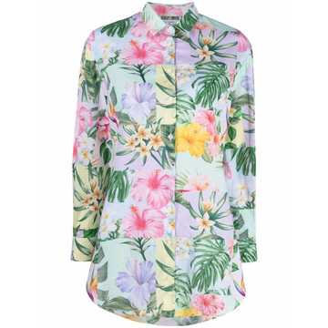 floral-print cotton shirt