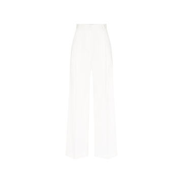 Pleated Organic Stretch-Cotton Summer Trousers