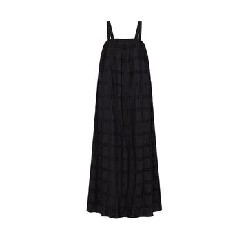 Broderie Voluminous Organic Cotton Midi Dress