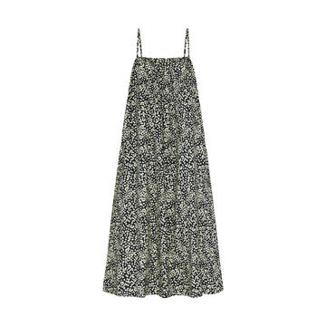 Voluminous Daisy-Print Organic Cotton Midi Dress