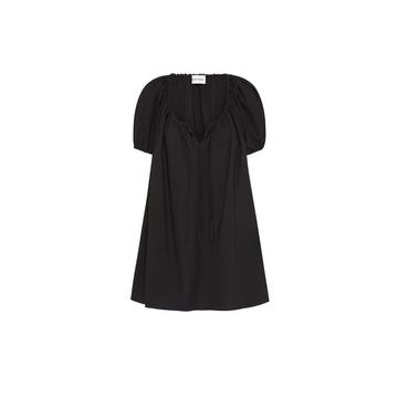 Drawcord Organic Cotton Mini Dress