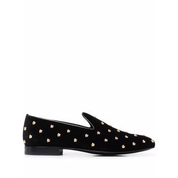 Medusa stud almond-toe loafers