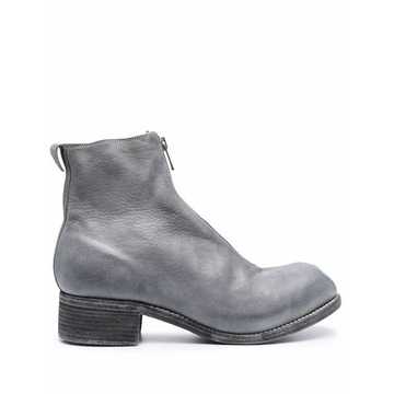 zipped ankle boots