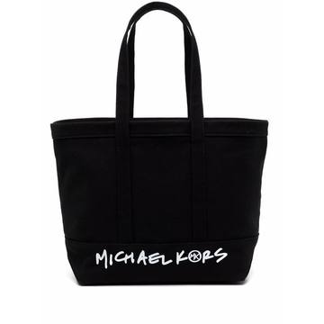 logo-print shopping tote