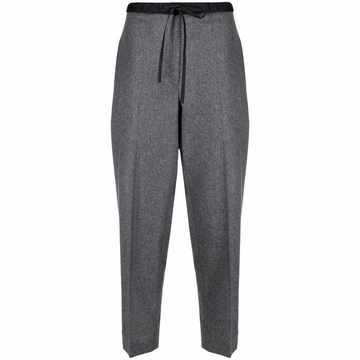 cropped drawstring trousers