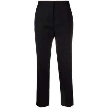 high-waisted press-crease trousers