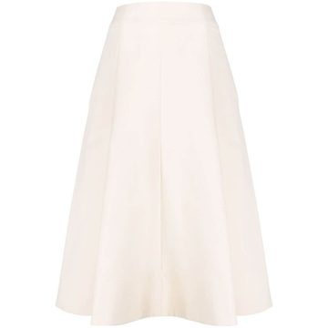 fluted knee-length skirts