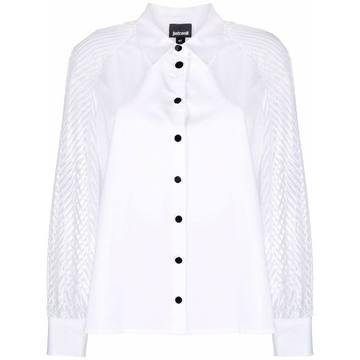 transparent sleeve cotton shirt