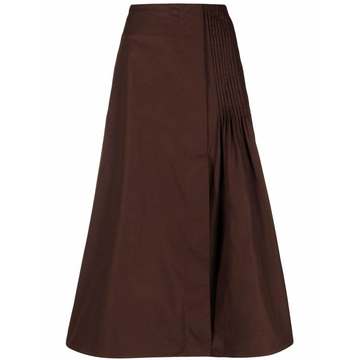 A-line high-waisted midi skirt