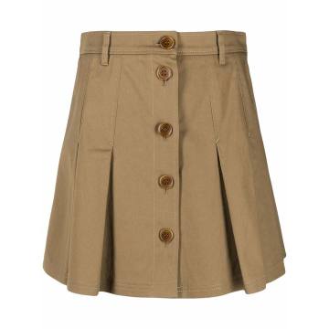 pleated high-waisted skirt