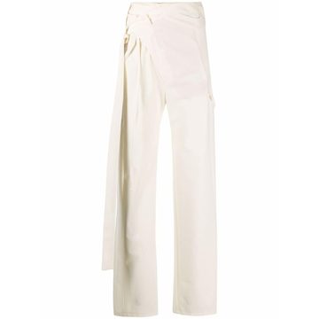 signature wrap suit trousers