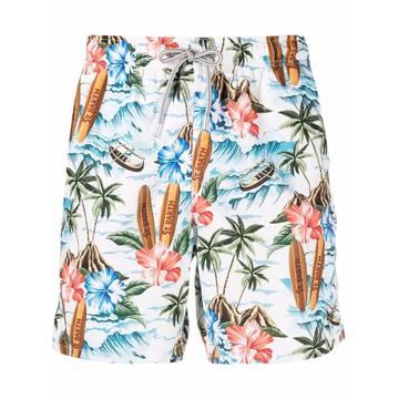 tropical print swim shorts