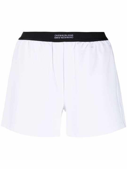 high-waisted logo-waistband shorts展示图