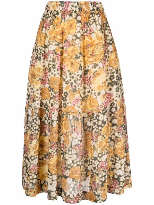 Diary A-line floral-print skirt展示图