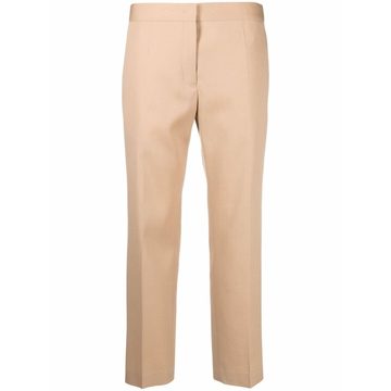 high-waisted press-crease trousers