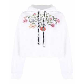 floral drawstring hoodie