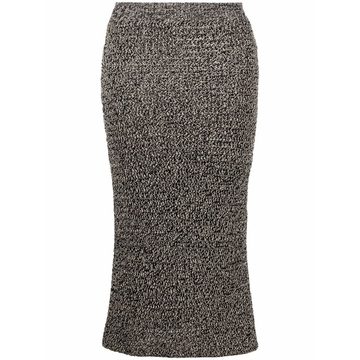 slip-on knitted pencil skirt