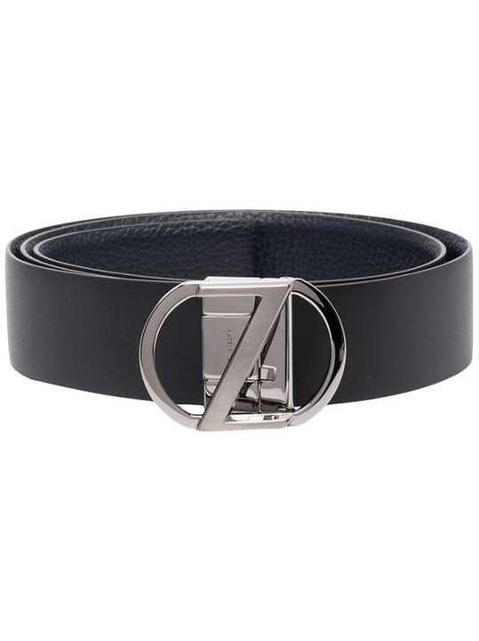 Z-buckle reversible leather belt展示图