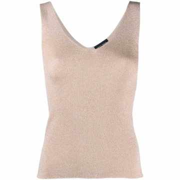 V-neck lurex vest