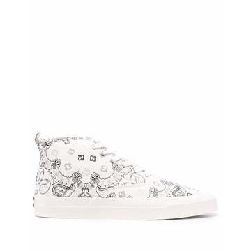 bandana-print high-top sneakers