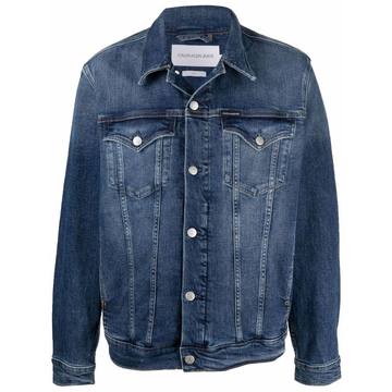 dark-wash denim jacket