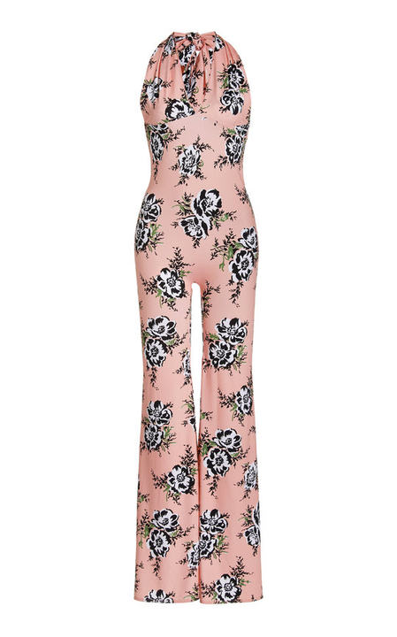 Floral Stretch-Jersey Halter Jumpsuit展示图