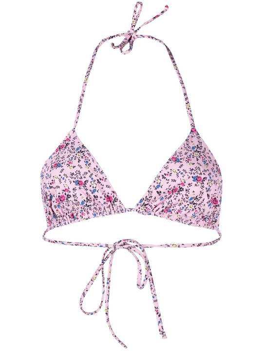 floral-print bikini top展示图