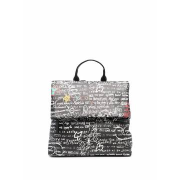 Tilly graffiti-print backpack