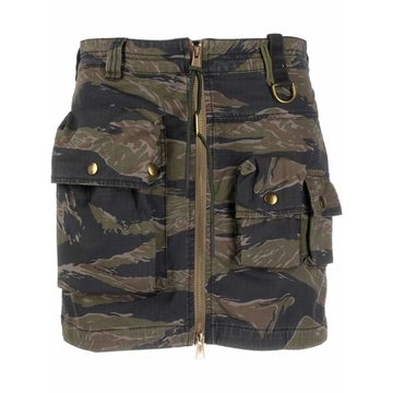 tiger-camouflage print mini skirt