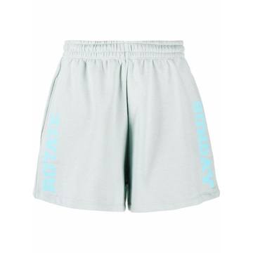 logo-print track shorts