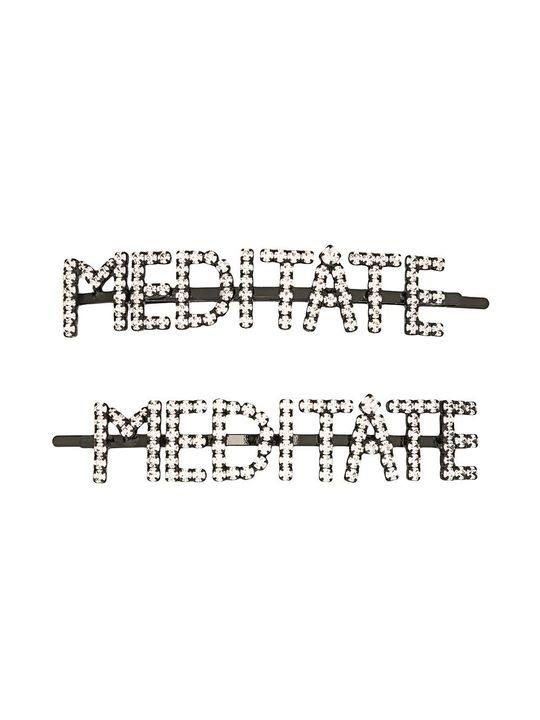 Meditate rhinestone-embellished hair pin展示图