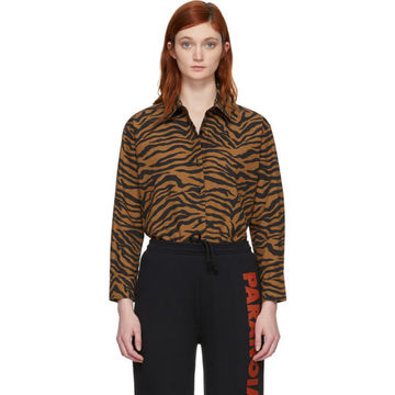 Brown & Black Tiger Reba Shirt