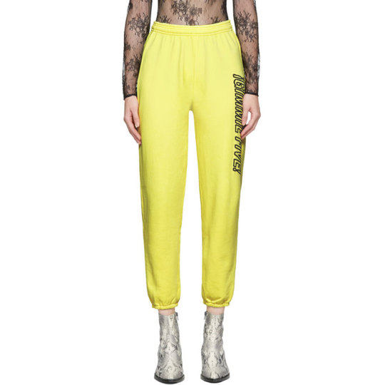 SSENSE Exclusive Yellow 'Gimmie Five!' Lounge Pants展示图