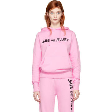 SSENSE Exclusive Pink 'Save The Planet' Hoodie