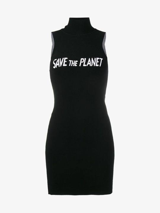 save the planet sleeveless mini dress展示图