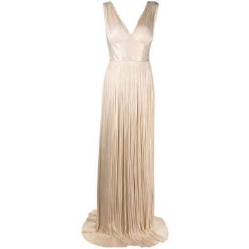 Velika foil floor-length gown