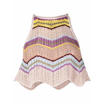 chevron pattern knitted top