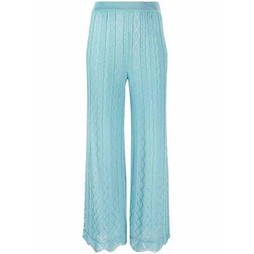 flared knitted trousers