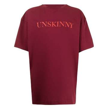 Unskinny slogan-print T-shirt