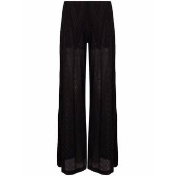 semi-sheer high-waisted trousers