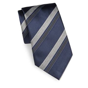 Stripe Print Silk Tie