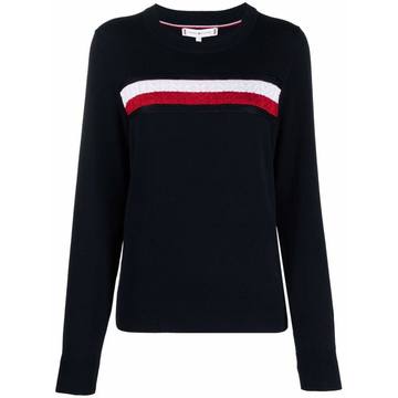 logo striped jumper