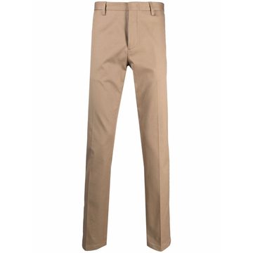 pressed-crease slim-cut chinos