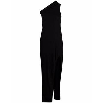 asymmetric fitted maxi dress