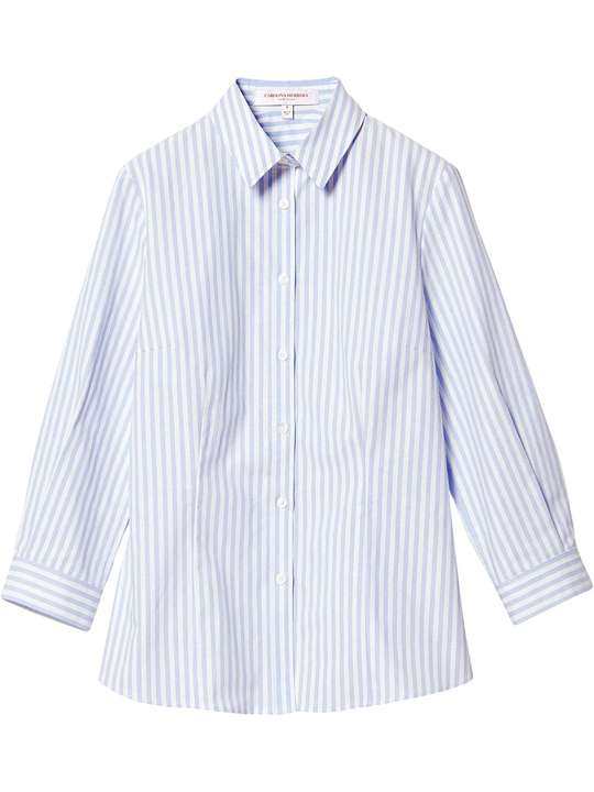 three-quarter sleeved striped shirt展示图