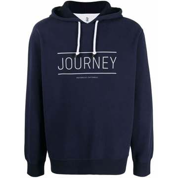 logo drawstring hoodie